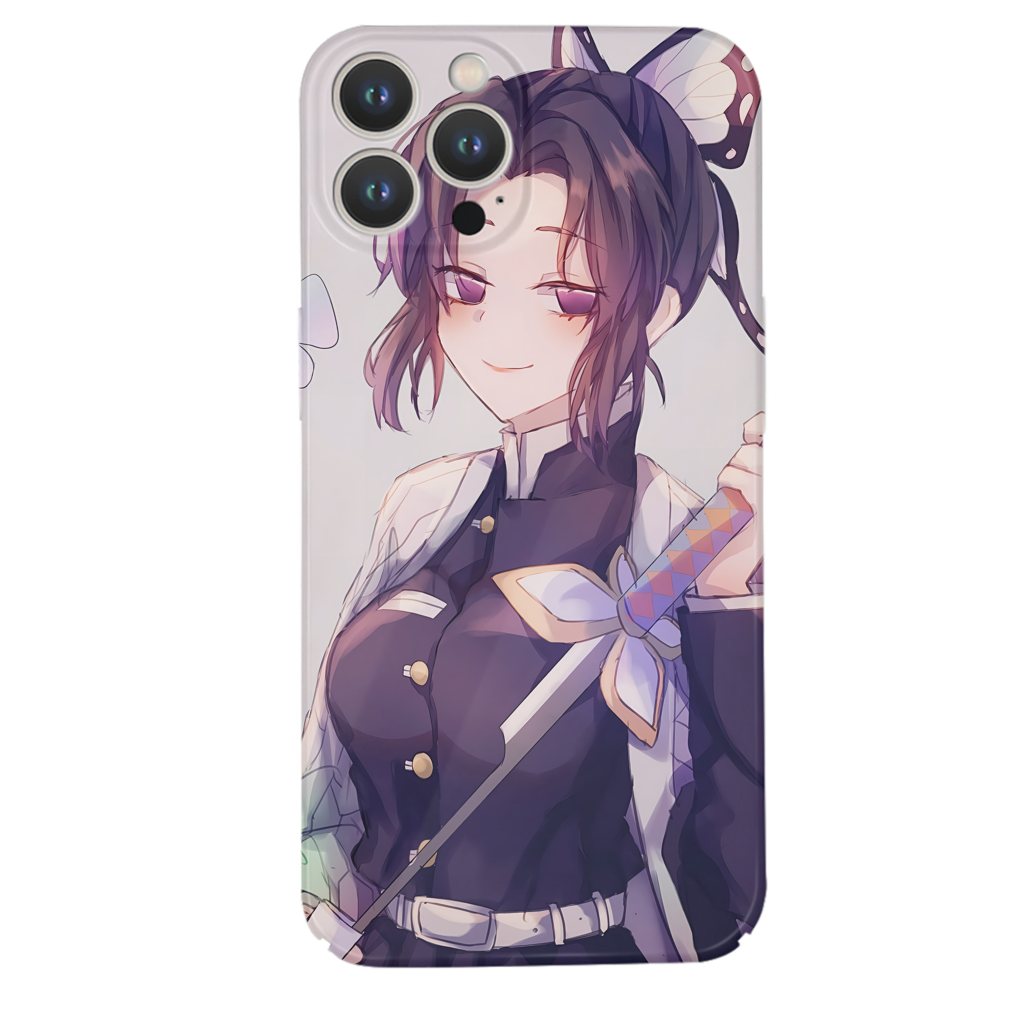 （画像用） 鬼滅の刃（きめつのやいば）蟲柱-胡蝶 しのぶ／こちょう しのぶ Kochou Shinobu 【iPhone 14シリーズ対応】ハードケース